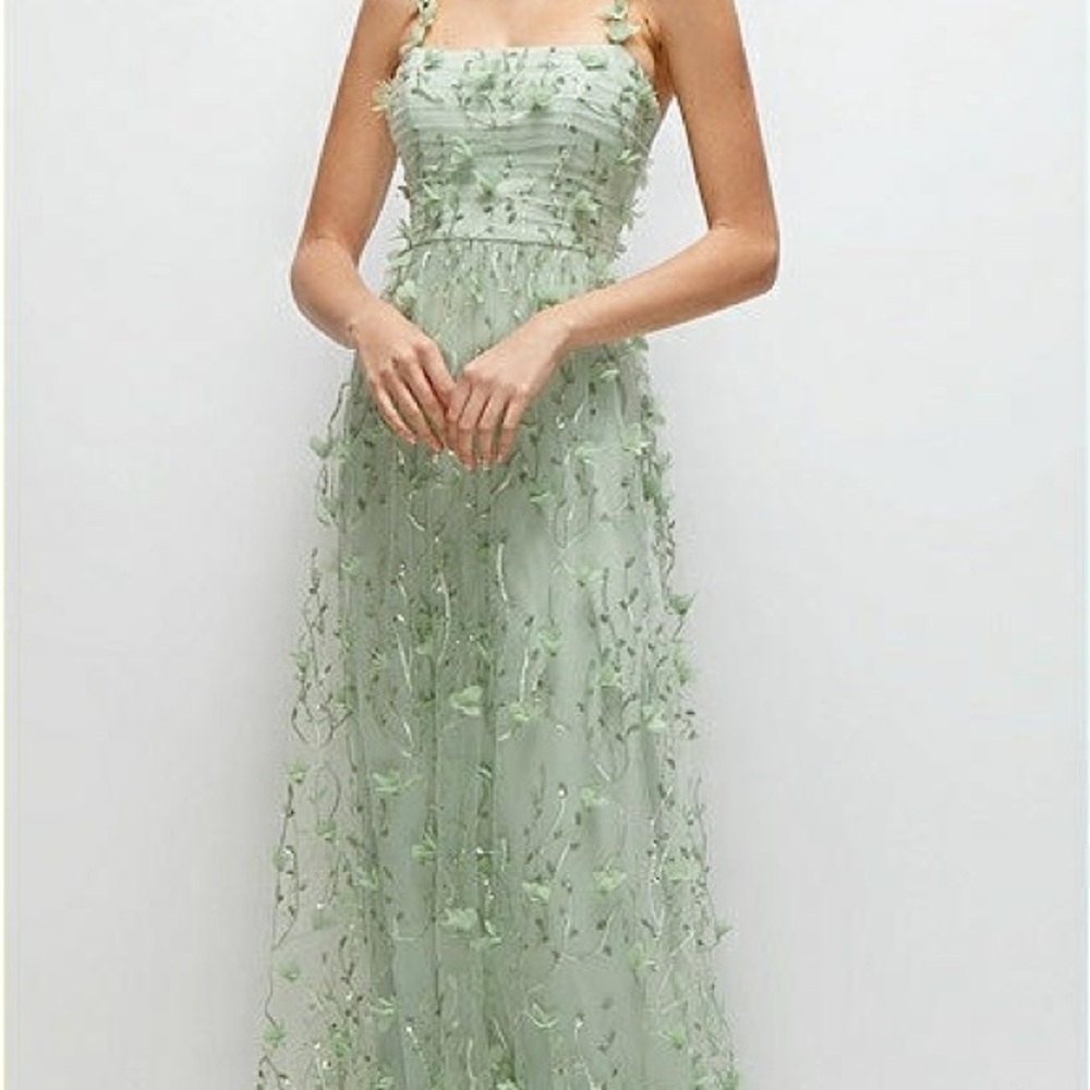 Dessy Group celadon bridesmaid dress size 4